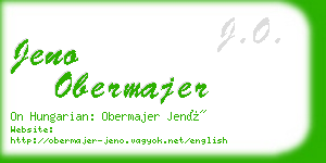 jeno obermajer business card